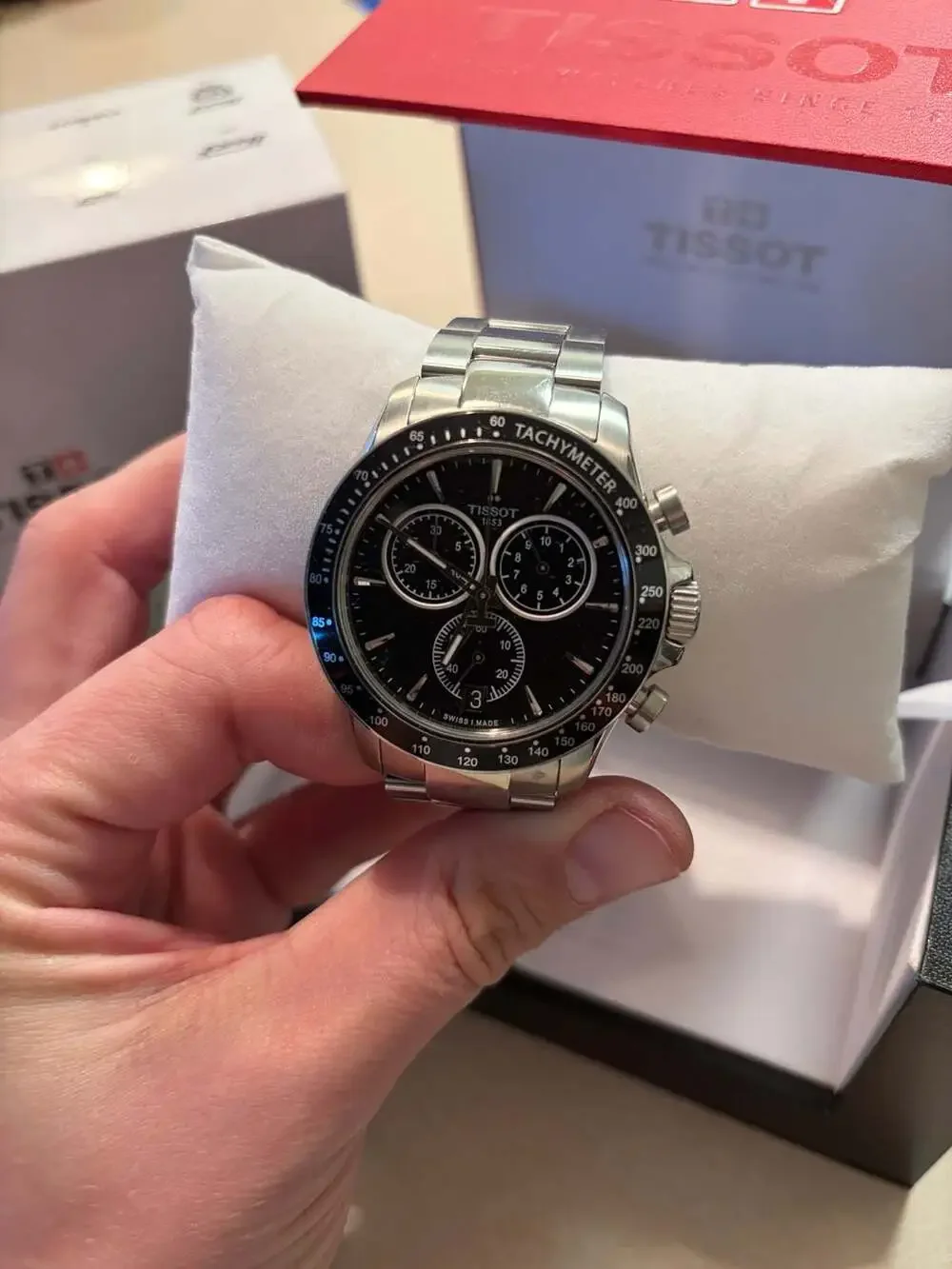 Tissot V8 T-Sport Chronograph Stainless Steel Watch T1064171105100